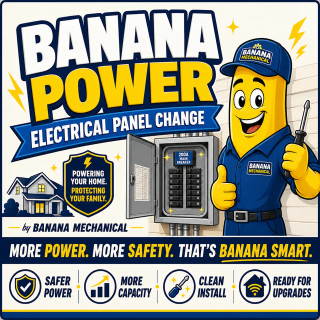 Banana Mechanical electrical panel change illustration